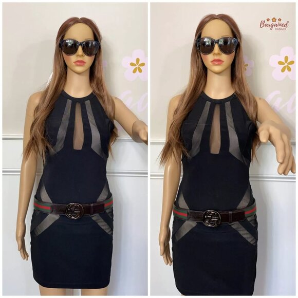 Authentic Gucci Web Green/Red Canvas Silver Interlocking G Buckle Belt 85/34 - Picture 4 of 12